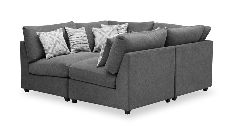 Evolve 4-Piece Sectional - Charcoal