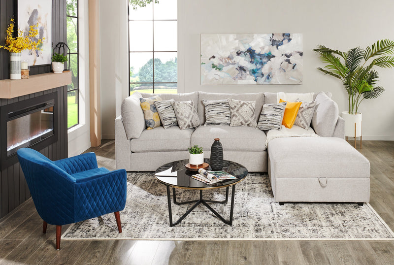 Evolve Sectional with Ottoman - Grey