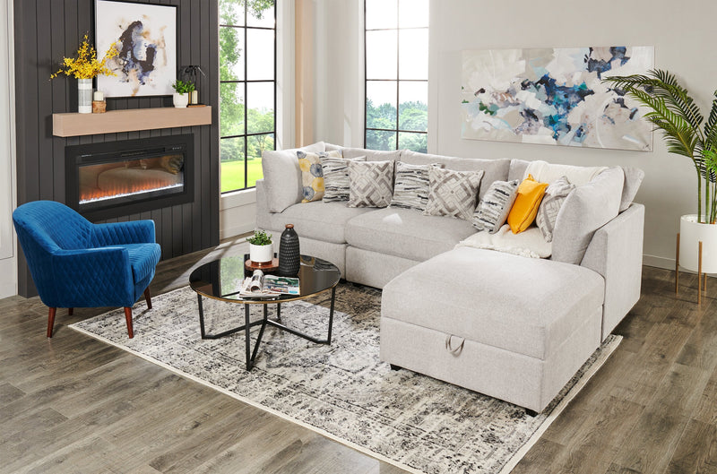 Evolve Sectional with Ottoman - Grey