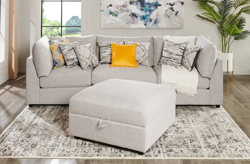 Evolve Sectional with Ottoman - Grey
