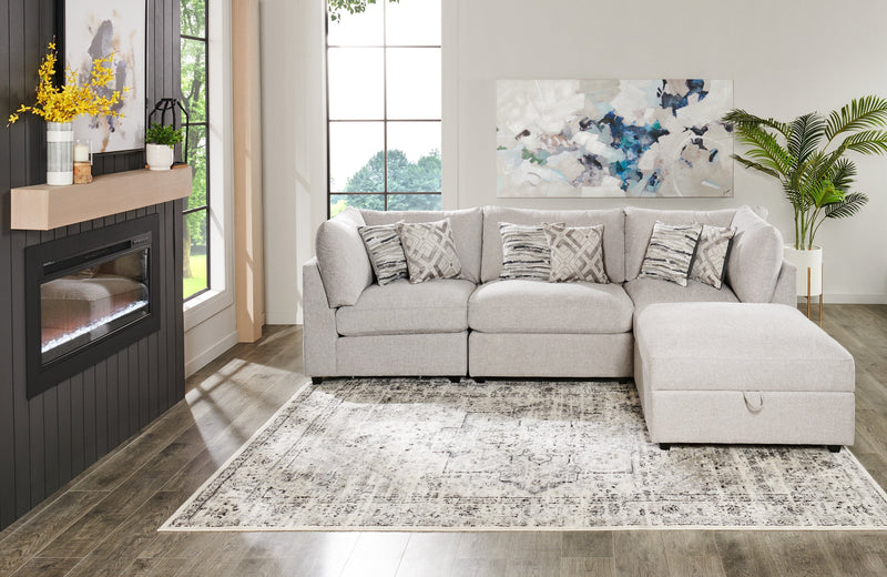 Evolve Sectional with Ottoman - Grey