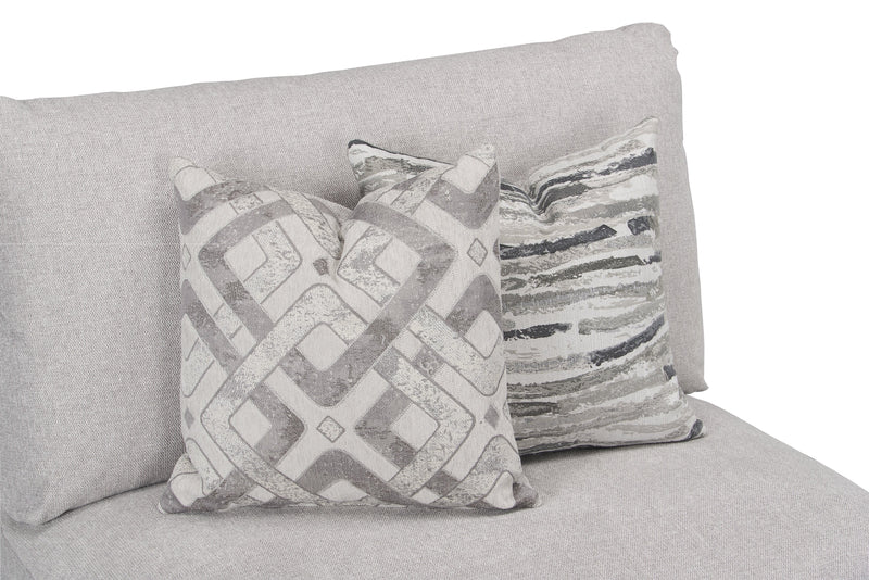 Scott Living Evolve Modular 39.5\" Linen-Look Fabric Armless Chair with Feather Down Cushions - Grey 