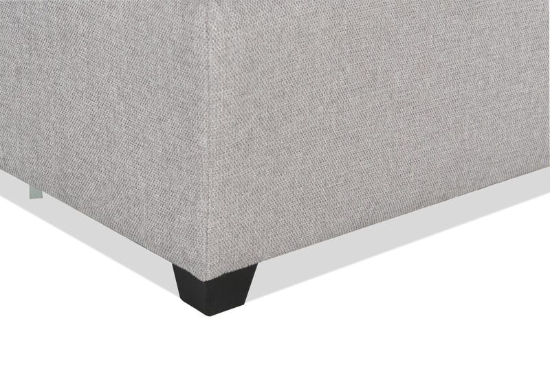 Scott Living Evolve Modular 39.5\" Linen-Look Fabric Armless Chair with Feather Down Cushions - Grey 