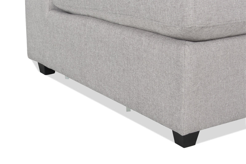 Scott Living Evolve Modular 39.5\" Linen-Look Fabric Armless Chair with Feather Down Cushions - Grey 