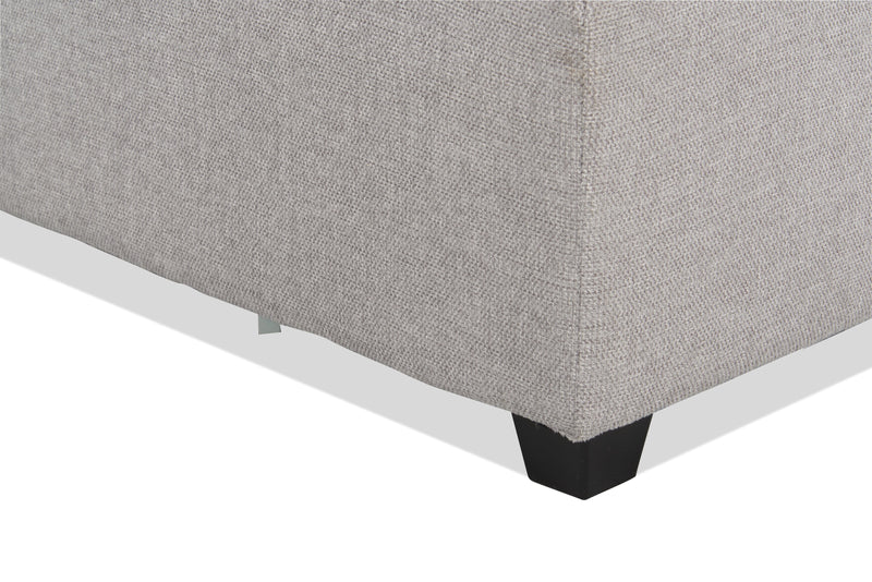Scott Living Evolve Modular 39.5\" Linen-Look Fabric Corner Chair with Feather Down Cushions - Grey 