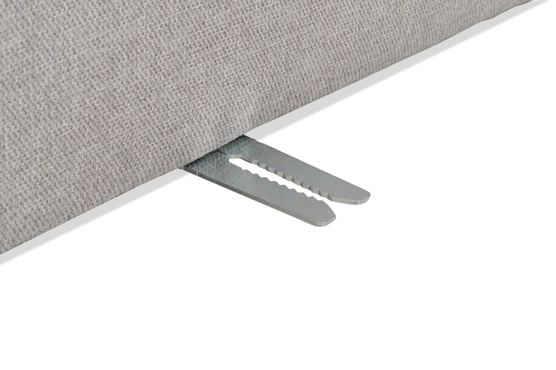 Scott Living Evolve Modular 39.5\" Linen-Look Fabric Corner Chair with Feather Down Cushions - Grey 