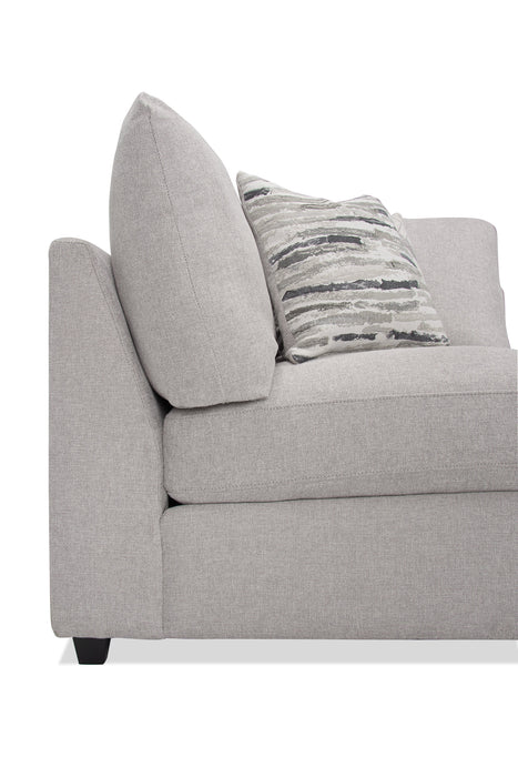 Scott Living Evolve Modular 39.5\" Linen-Look Fabric Corner Chair with Feather Down Cushions - Grey 