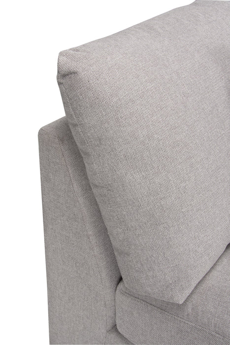 Scott Living Evolve Modular 39.5\" Linen-Look Fabric Corner Chair with Feather Down Cushions - Grey 