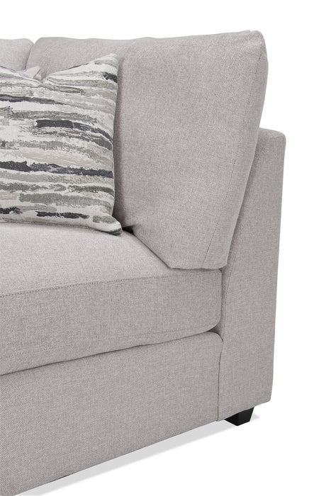 Scott Living Evolve Modular 39.5\" Linen-Look Fabric Corner Chair with Feather Down Cushions - Grey 