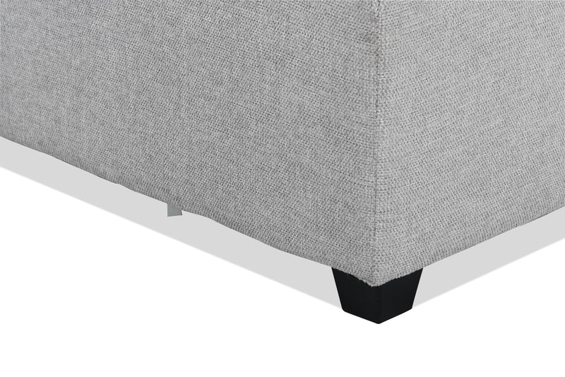 Scott Living Evolve Modular 39.5\" Linen-Look Fabric Corner Chair with Feather Down Cushions - Grey 