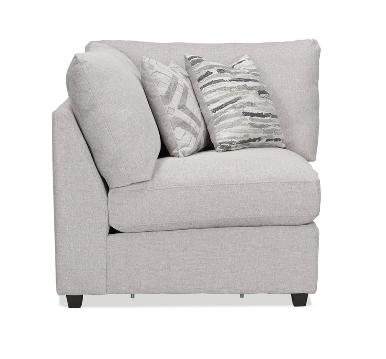 Scott Living Evolve Modular 39.5\" Linen-Look Fabric Corner Chair with Feather Down Cushions - Grey 
