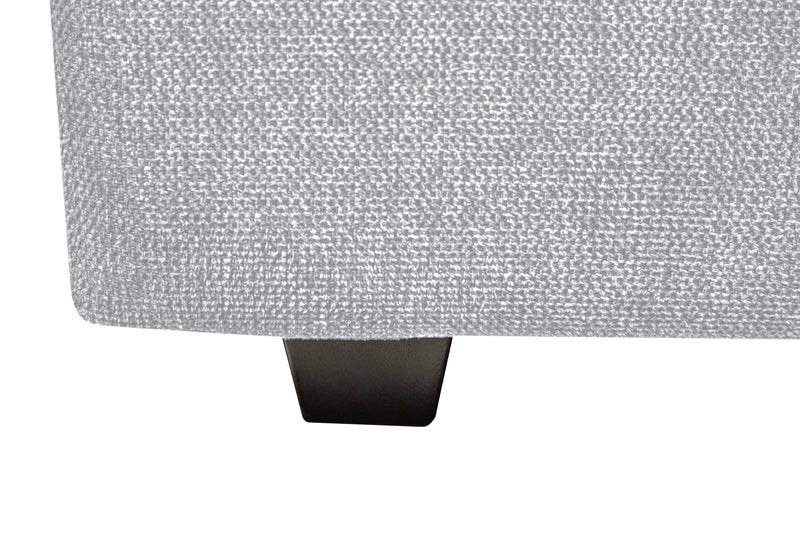 Scott Living Evolve Modular 39.5\" Linen-Look Fabric Storage Ottoman with Feather Down Cushion - Grey 