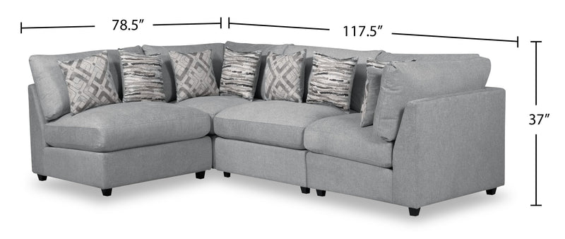 Evolve 4-Piece Sectional - Grey