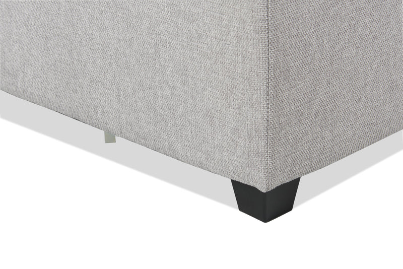 Scott Living Evolve Modular 5-Piece Linen-Look Fabric Armless Sectional with Feather Down Cushions - Grey 
