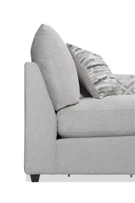 Scott Living Evolve Modular 5-Piece Linen-Look Fabric Armless Sectional with Feather Down Cushions - Grey 