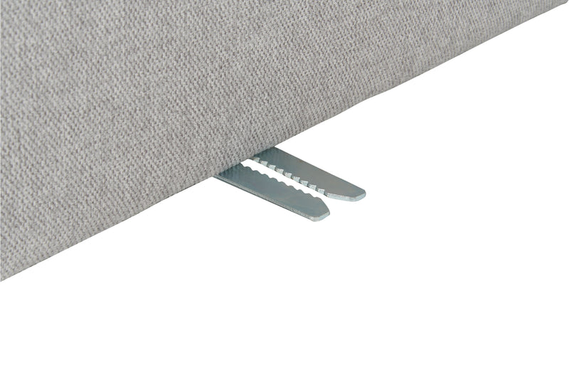 Scott Living Evolve Modular 5-Piece Linen-Look Fabric Armless Sectional with Feather Down Cushions - Grey 