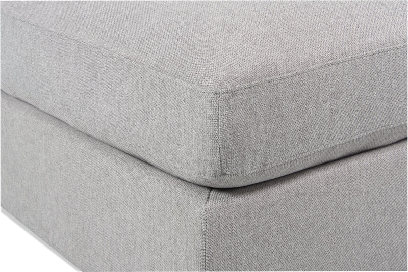Scott Living Evolve Modular 5-Piece Linen-Look Fabric Armless Sectional with Feather Down Cushions - Grey 