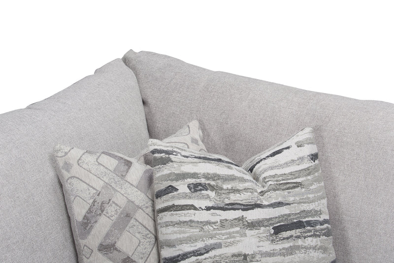 Scott Living Evolve Modular 5-Piece Linen-Look Fabric Armless Sectional with Feather Down Cushions - Grey 