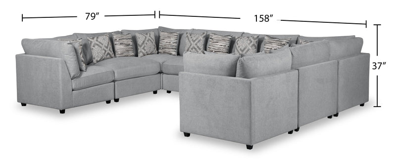Evolve 8-Piece Sectional - Grey 