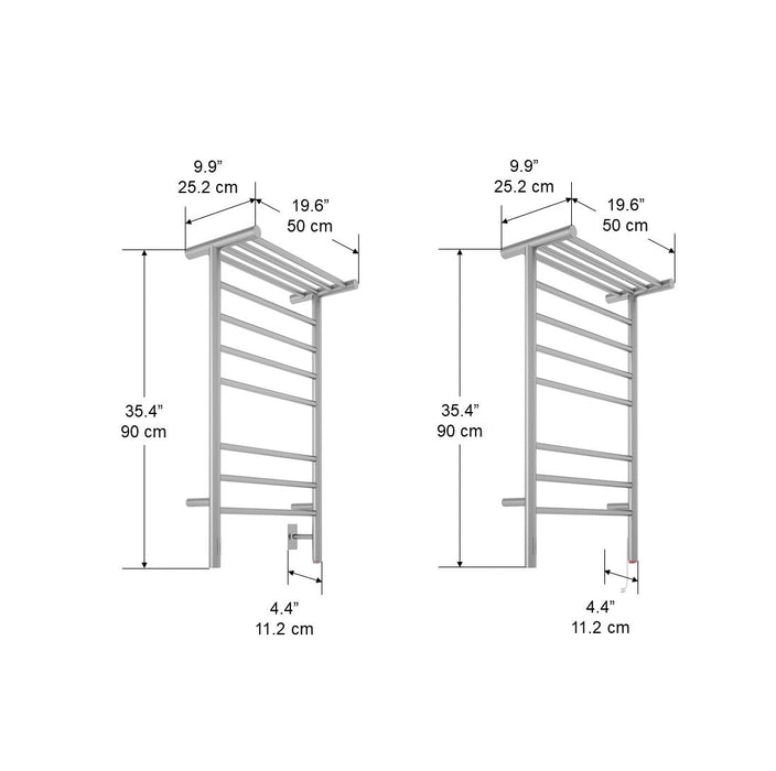 Ancona Liazzo 8-Bar Electric Towel Warmer with Integrated On-Board Timer - AN-5447 