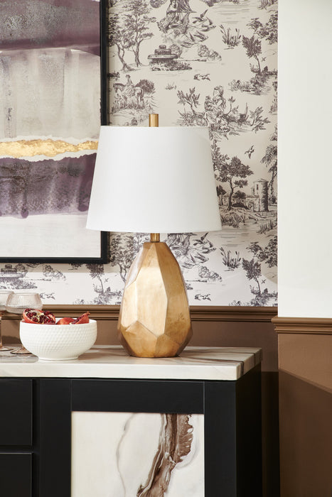 Farah 26” Gold Glam Polyresin Table Lamp