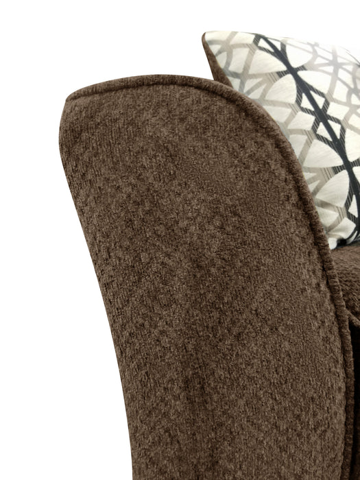 Febe Chenille Condo Chair - Brown