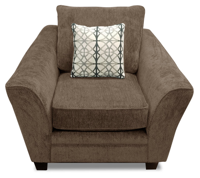 Febe Chenille Condo Chair - Brown