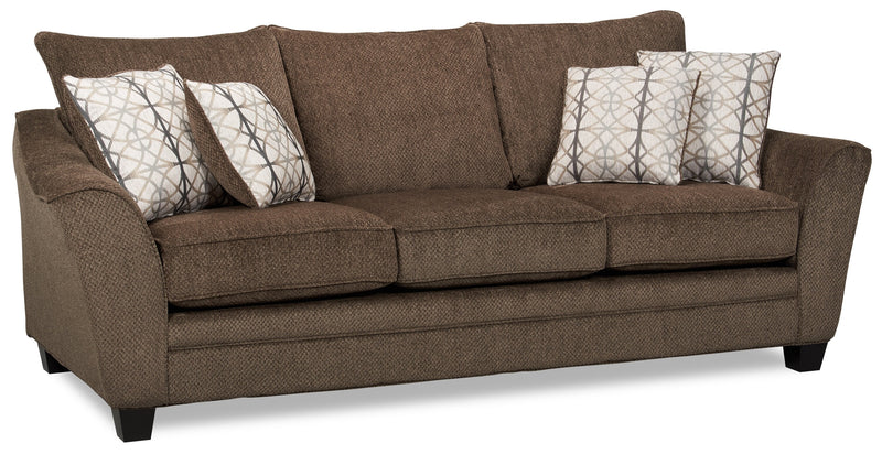 Febe Chenille Full-Size Condo Sofa Bed - Brown