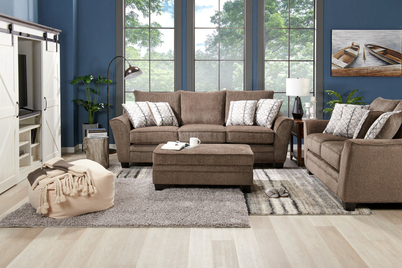 Febe Chenille Sofa - Brown