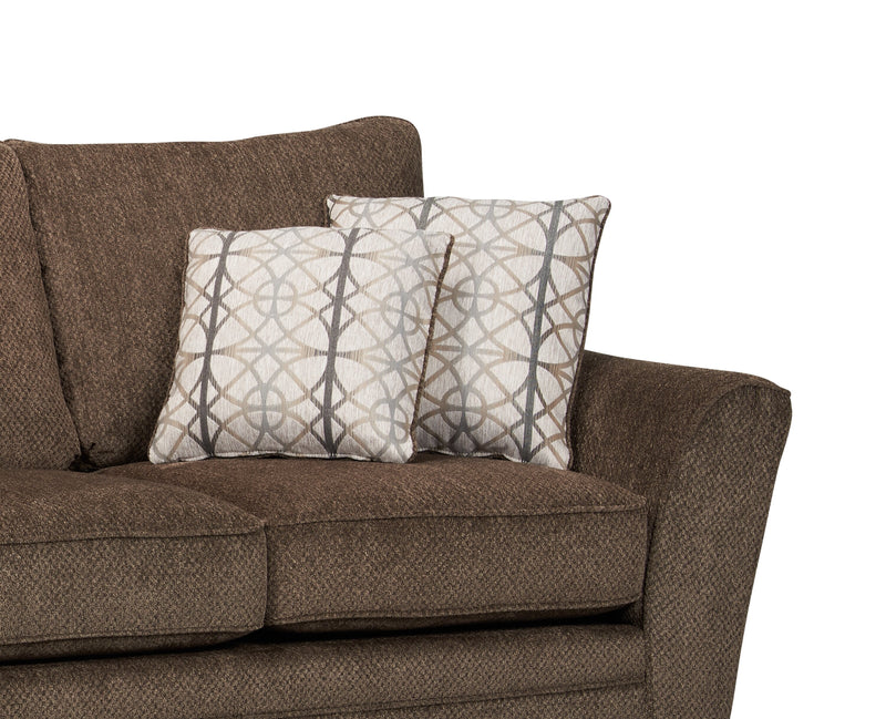 Febe Chenille Condo Sofa - Brown