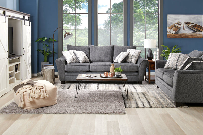 Febe Chenille Sofa - Charcoal