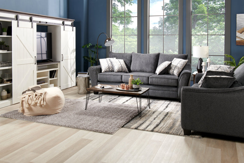 Febe Chenille Sofa - Charcoal