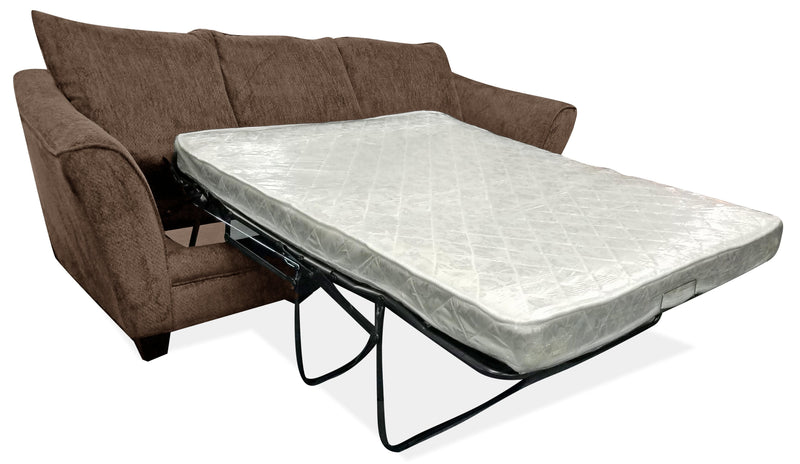 Febe Chenille Queen-Size Sofa Bed - Brown