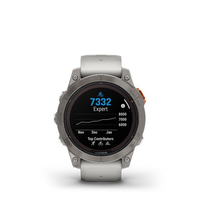 Garmin Fenix® 7 Pro Gps Smartwatch - Health Monitoring With Solar Charging, 47mm - Titanium/orange