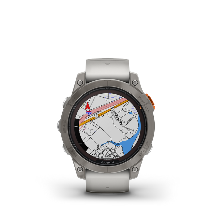 Garmin Fenix® 7 Pro Gps Smartwatch - Health Monitoring With Solar Charging, 47mm - Titanium/orange