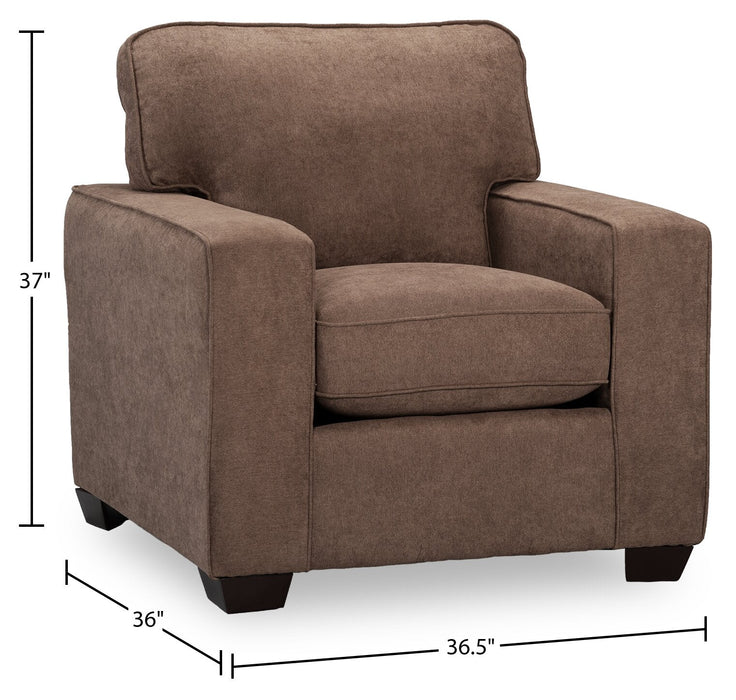 Fiona Chenille Chair - Mocha