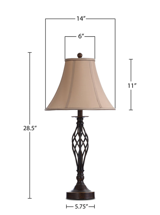 Fiona 3-Piece Floor and Two Table Lamps Set