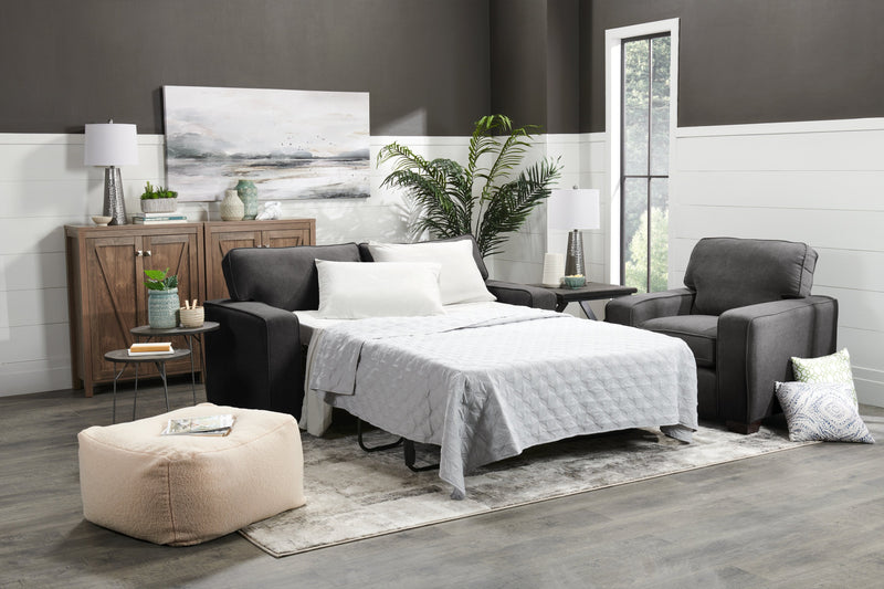 Fiona Chenille Twin-Size Sofa Bed - Grey