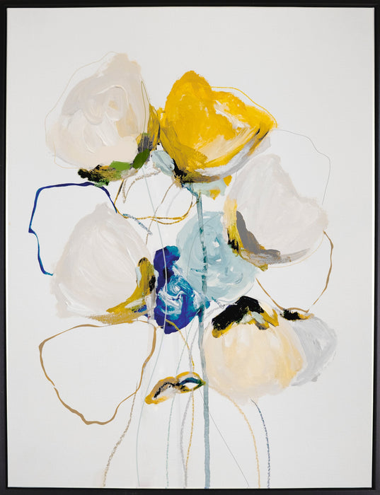 Acrylic Yellow Flower - 31\" x 41\"