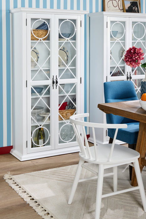 Frances 36\" Curio Cabinet with Glass Doors - White