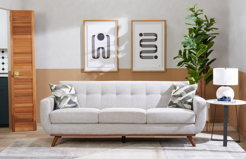 Freeman Linen-Look Fabric Sofa - Dove