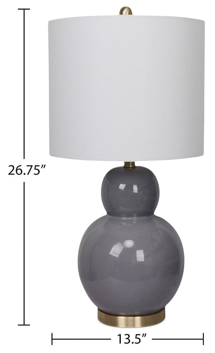 Kort & Co. Giada 26.75\" Grey and Gold Ceramic Table Lamp