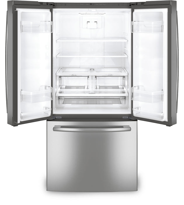 GE 33\" 24.8 Cu. Ft. French-Door Refrigerator - Stainless Steel Fingerprint Resistant  - GNE25DYRKFS 