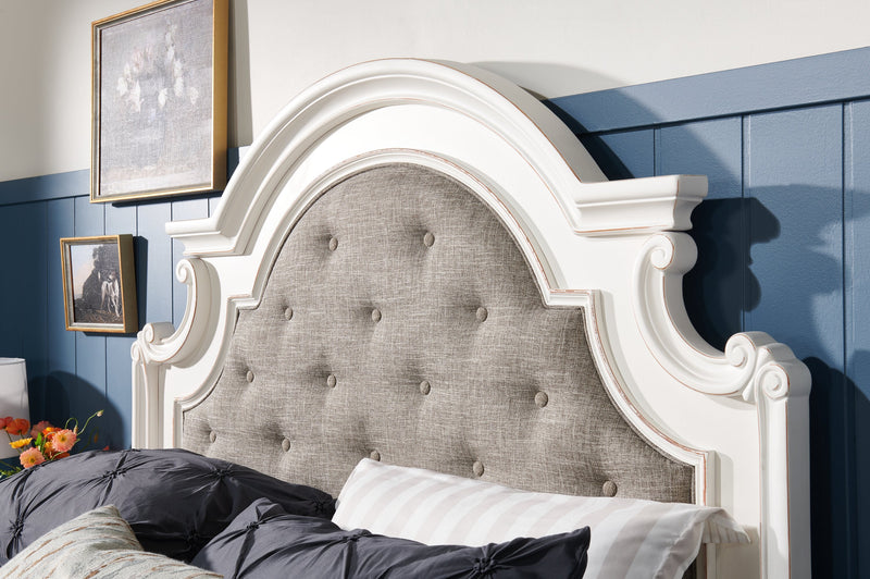 Grace Queen Bed - Antique White