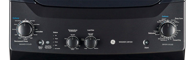GE Unitized Spacemaker Washer and Electric Dryer Combination – GUD37ESMMDG
