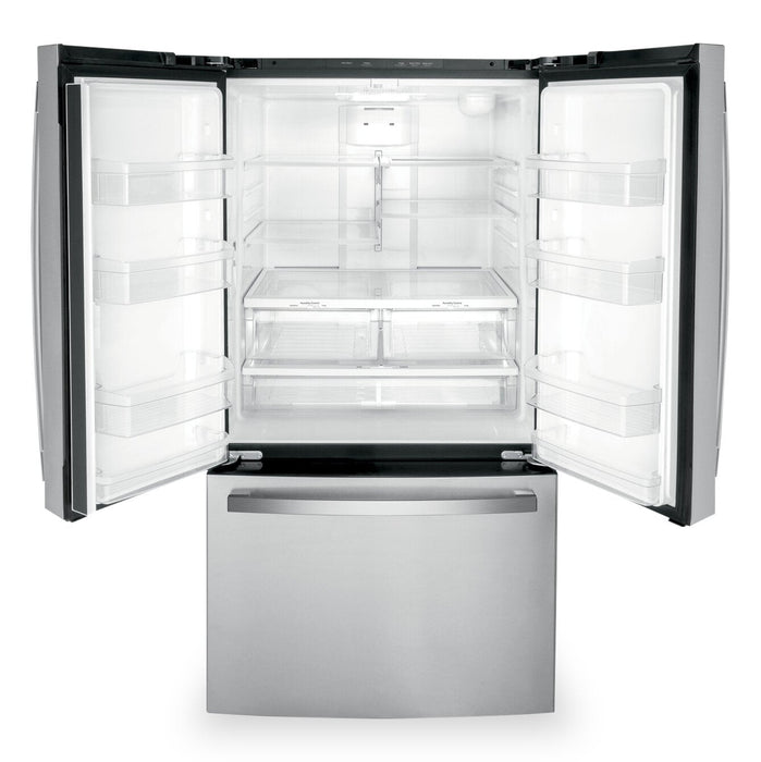 GE 36\" 21.9 Cu. Ft. Counter-Depth French-Door Refrigerator - Stainless Steel - GWE22JYMFS
