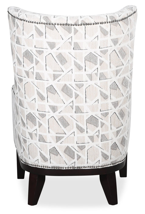 Haden 30\" Chenille Fabric Accent Chair with Wood Base and Nailhead Trim - Angelou Linen Multicolour