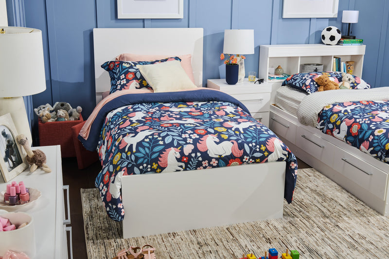 Halifax Square Fabric Storage Ottoman - Orange