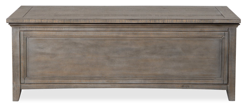 Hanson 50” Traditional Pine Lift Top Coffee Table with Storage and Casters - Dovetail Grey