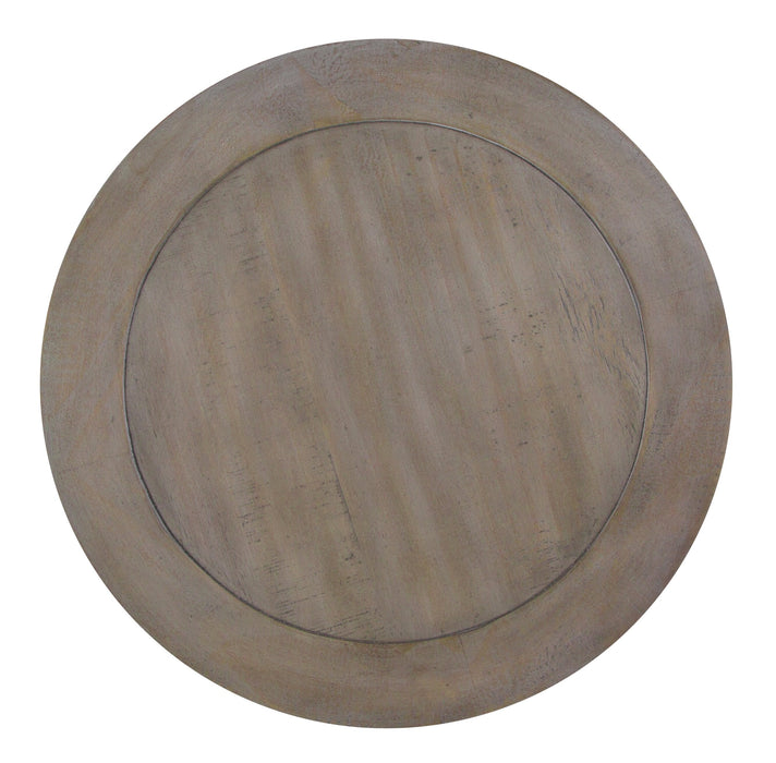 Hanson 18” Round Traditional Pine End Table - Dovetail Grey